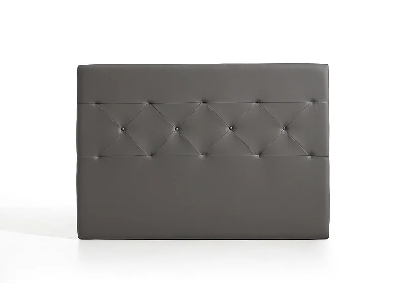 Cabecero Zafiro para Cama de 105 de Polipiel Gris 115x115x8..