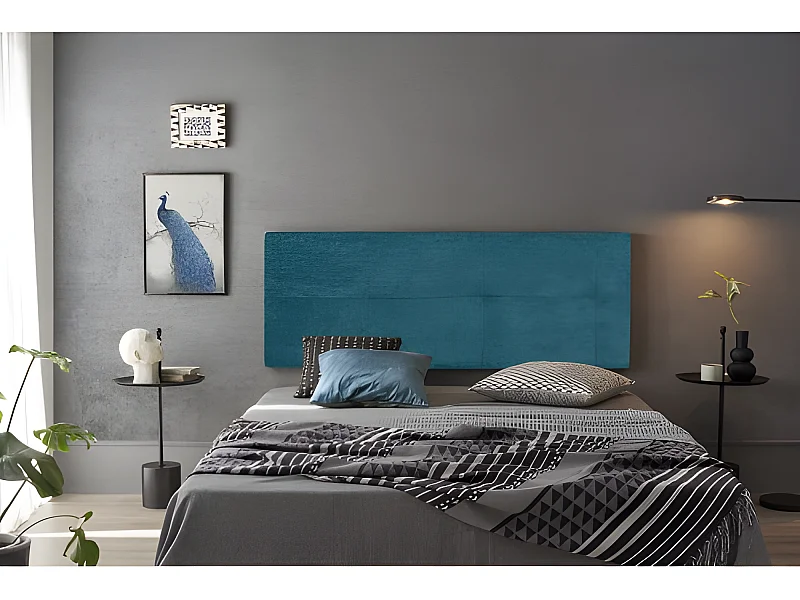 CABECERO CALA TELA AZUL 130