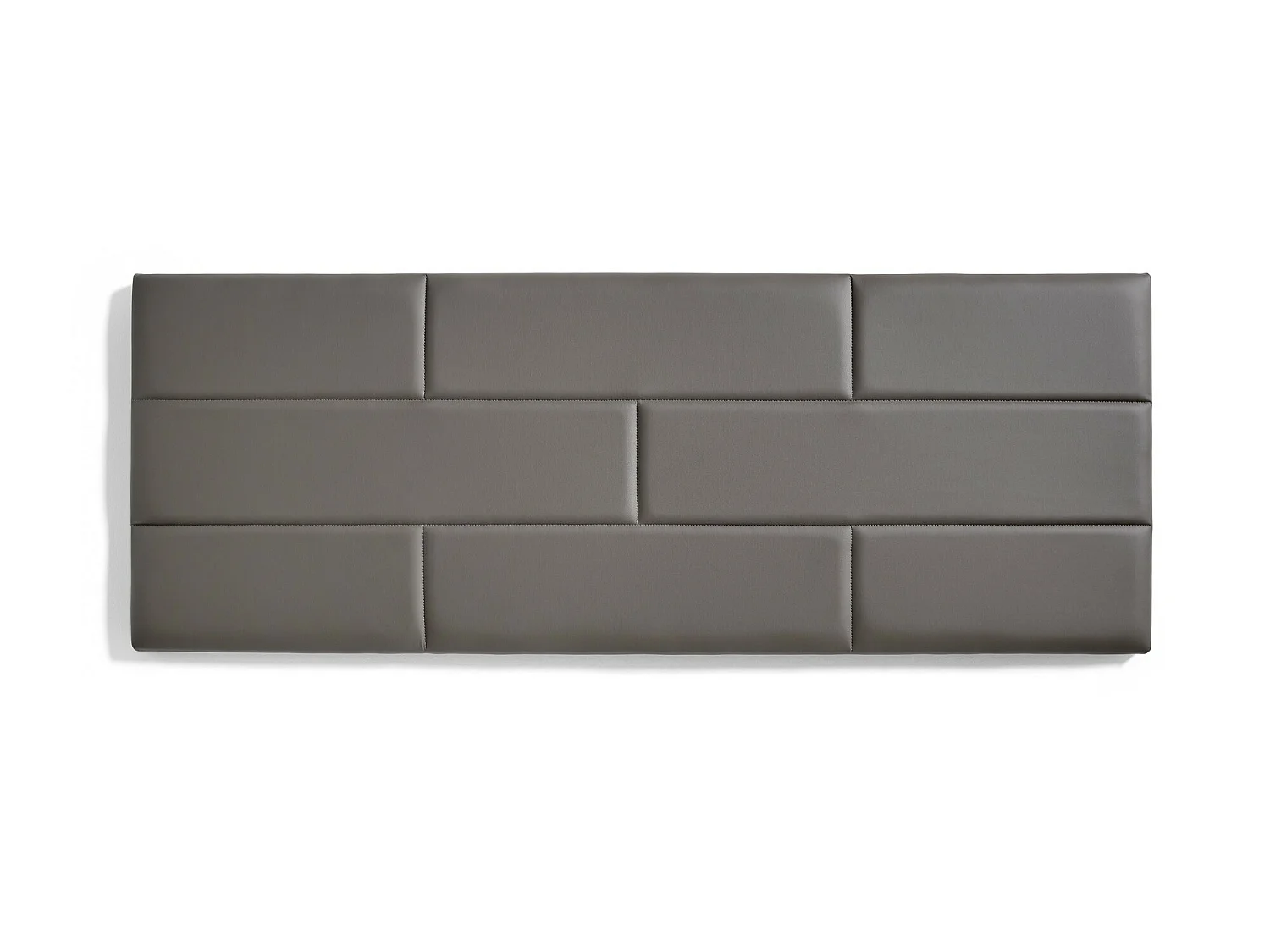 Cabecero de Cama 140 Muro Ladrillos de Polipiel 152x57x5cm Gris