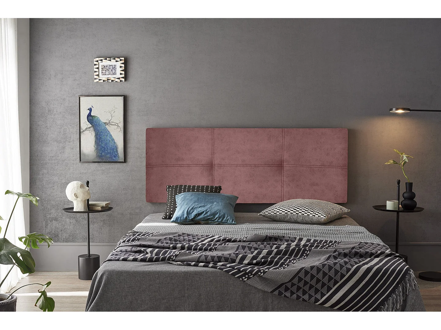 TÊTE DE LIT TISSU DALIA MAGNOLIA FUCHSIA 130