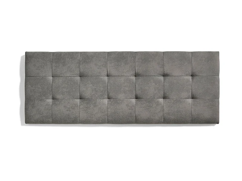 Cabecero de Cama 80 Capitone Cuadros Tela Antimanchas 112x57x5cm Gris