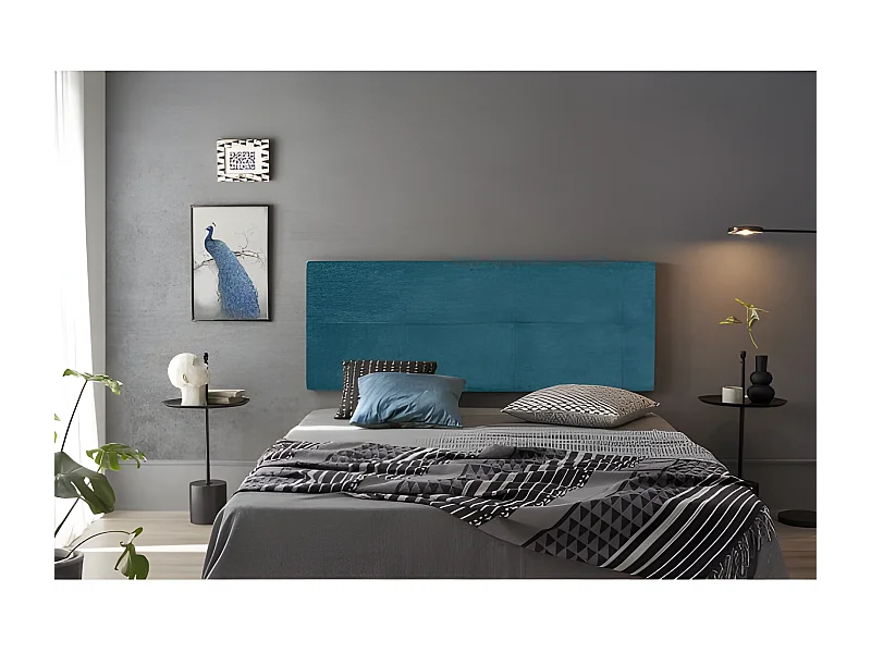 CABECERO CALA TELA AZUL 190