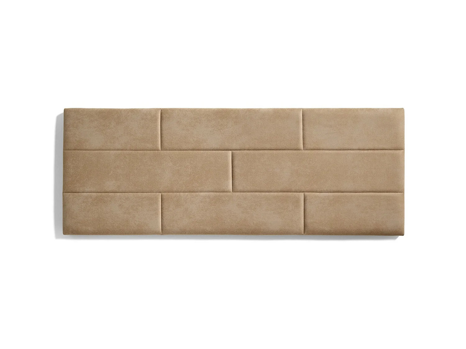 Cabecero de Cama 90 Muro Ladrillos Tela Antimanchas 112x57x5cm Camel Claro