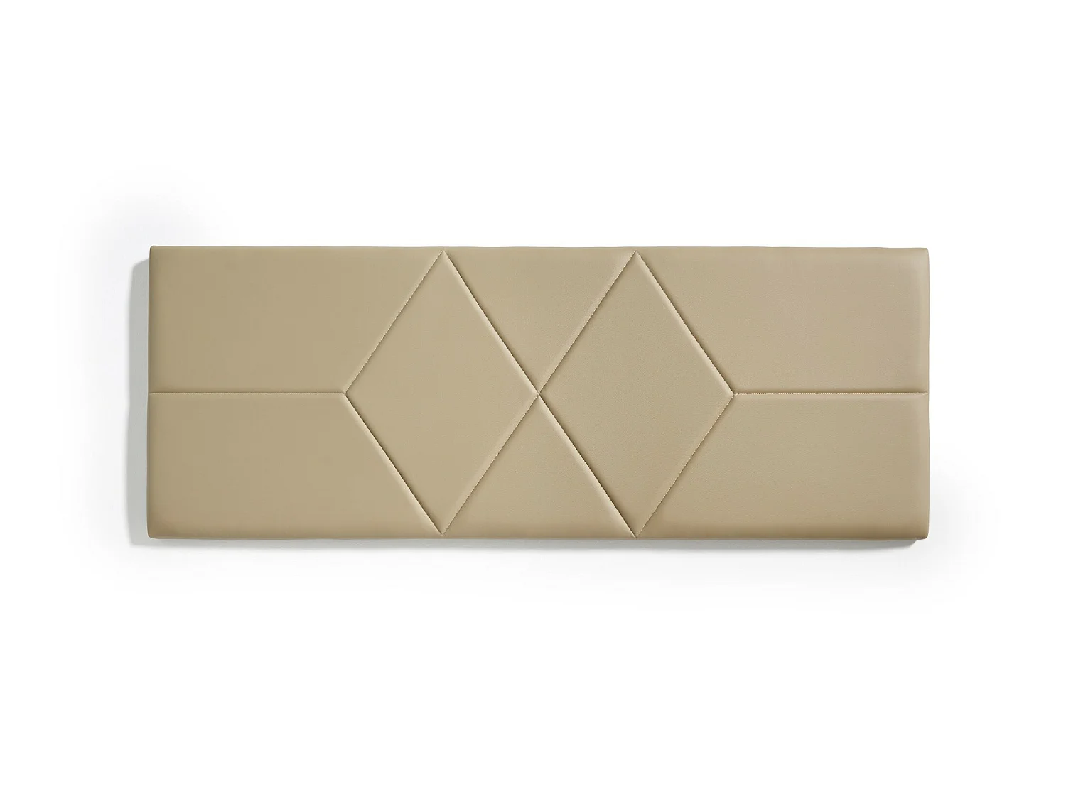 Cabecero de Cama 100 Dos Rombos Polipiel 112x57x5cm Camel Claro