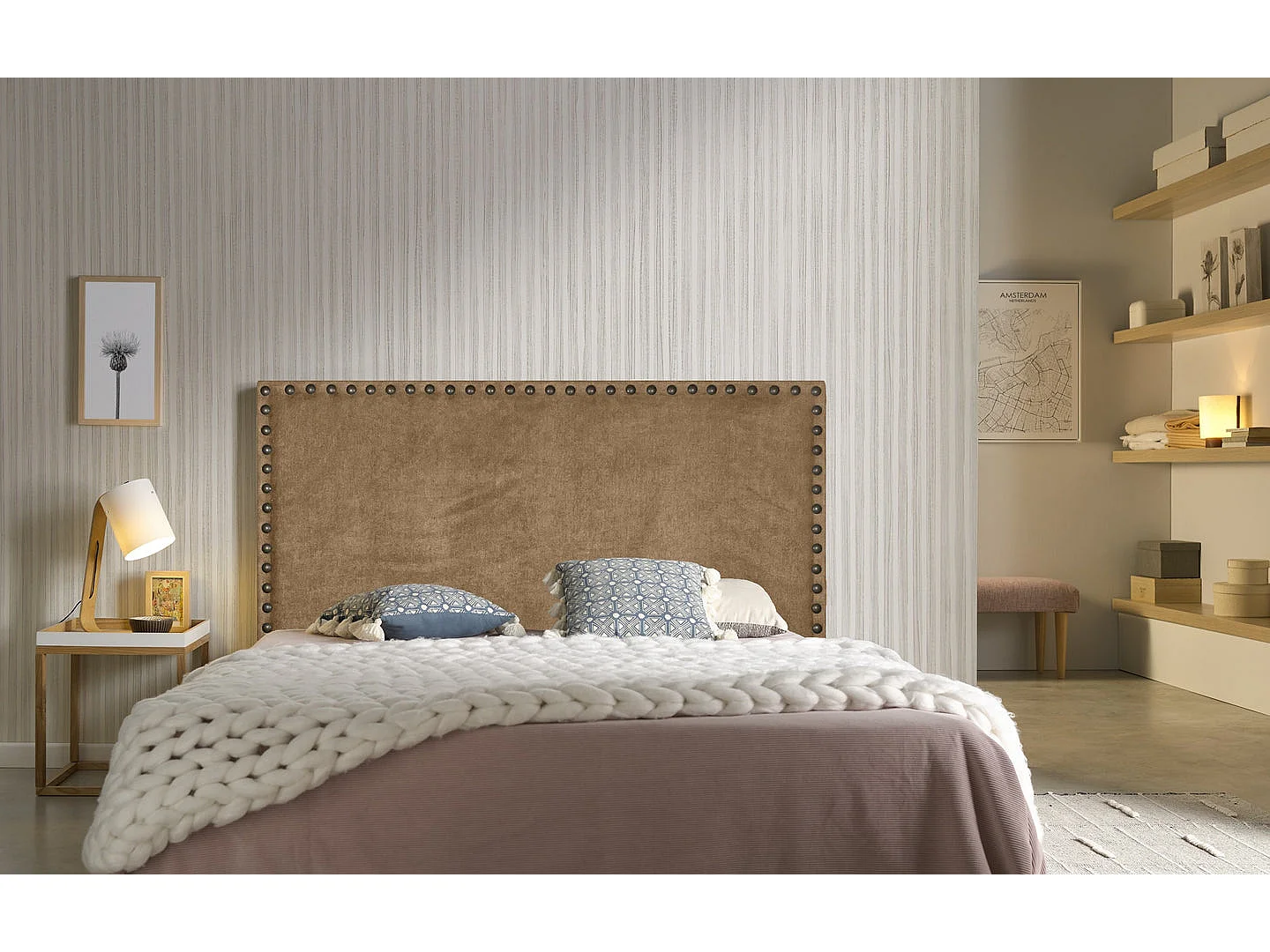 TÊTE DE LIT TISSU CHOCOLAT LIRIO 115