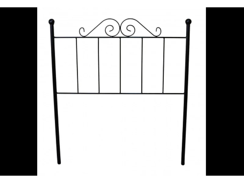 Cabecero Forja Palacio para Cama de 90 Negro 98x125x4..