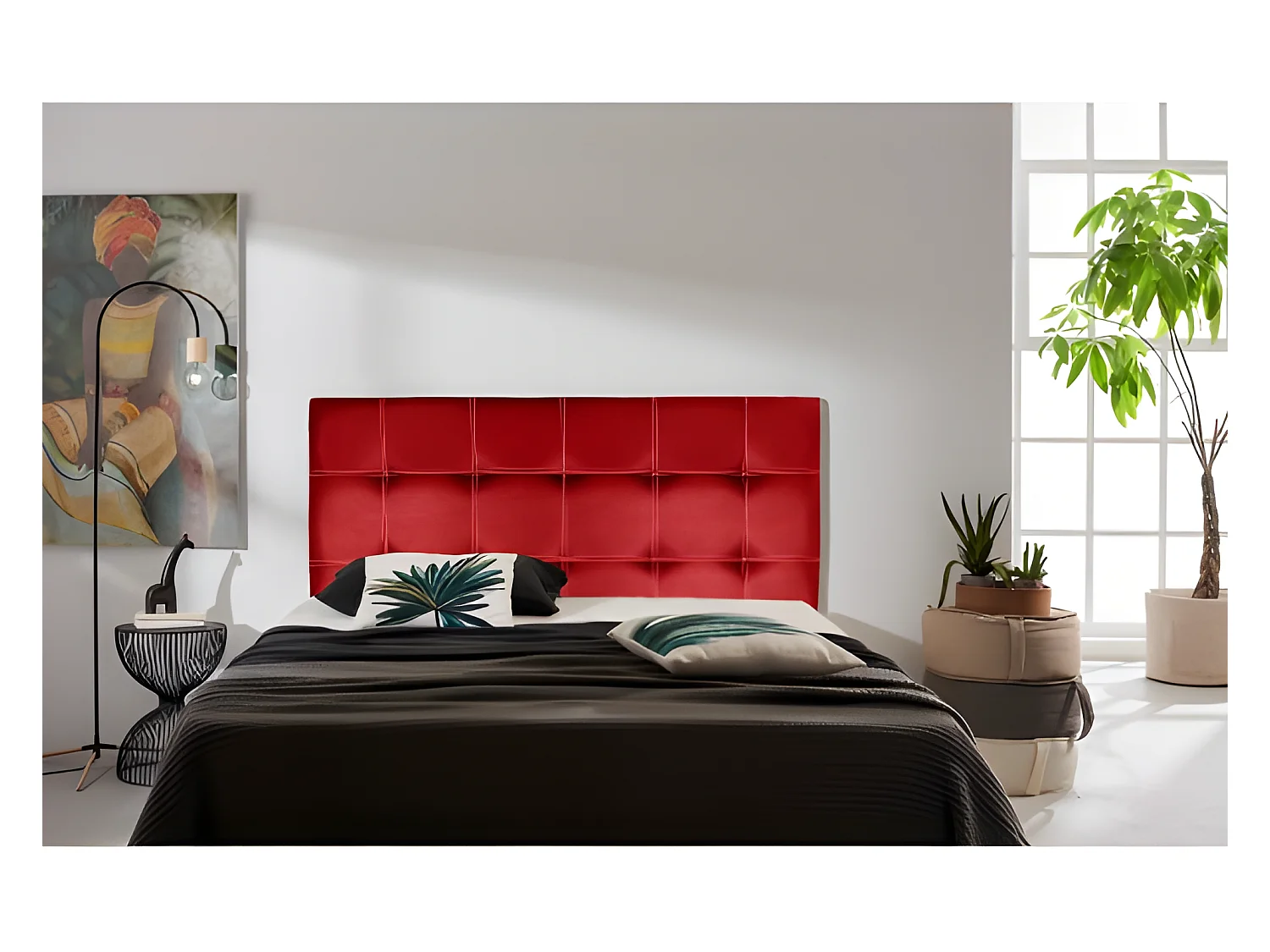 CABECERO IRIS POLIPIEL ROJO 115