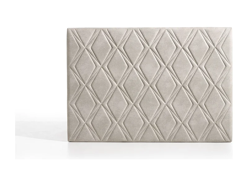 Cabecero Rubí para Cama de 80 de Tela Blanco Roto 115x115x8..