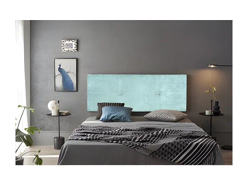 CABECERO DALIA TELA NIDO AGUA MARINA 190