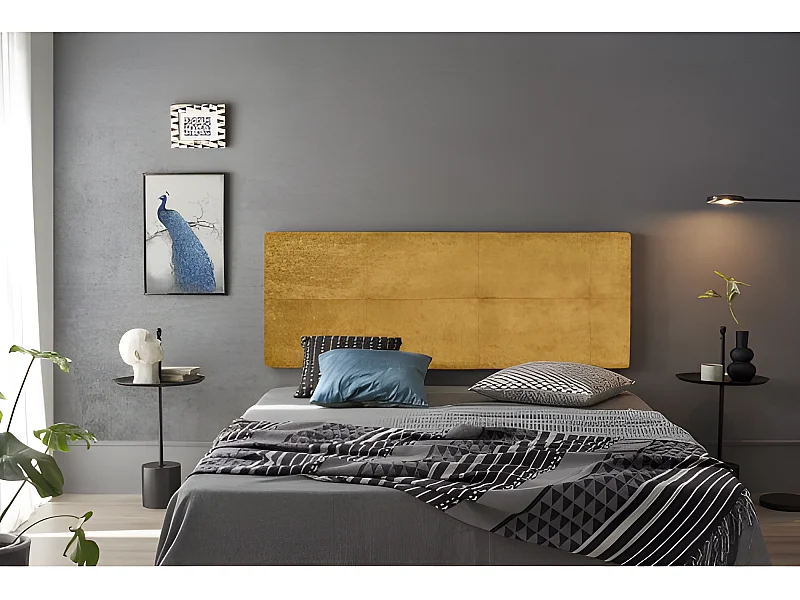 CABECERO CALA TELA MOSTAZA 170