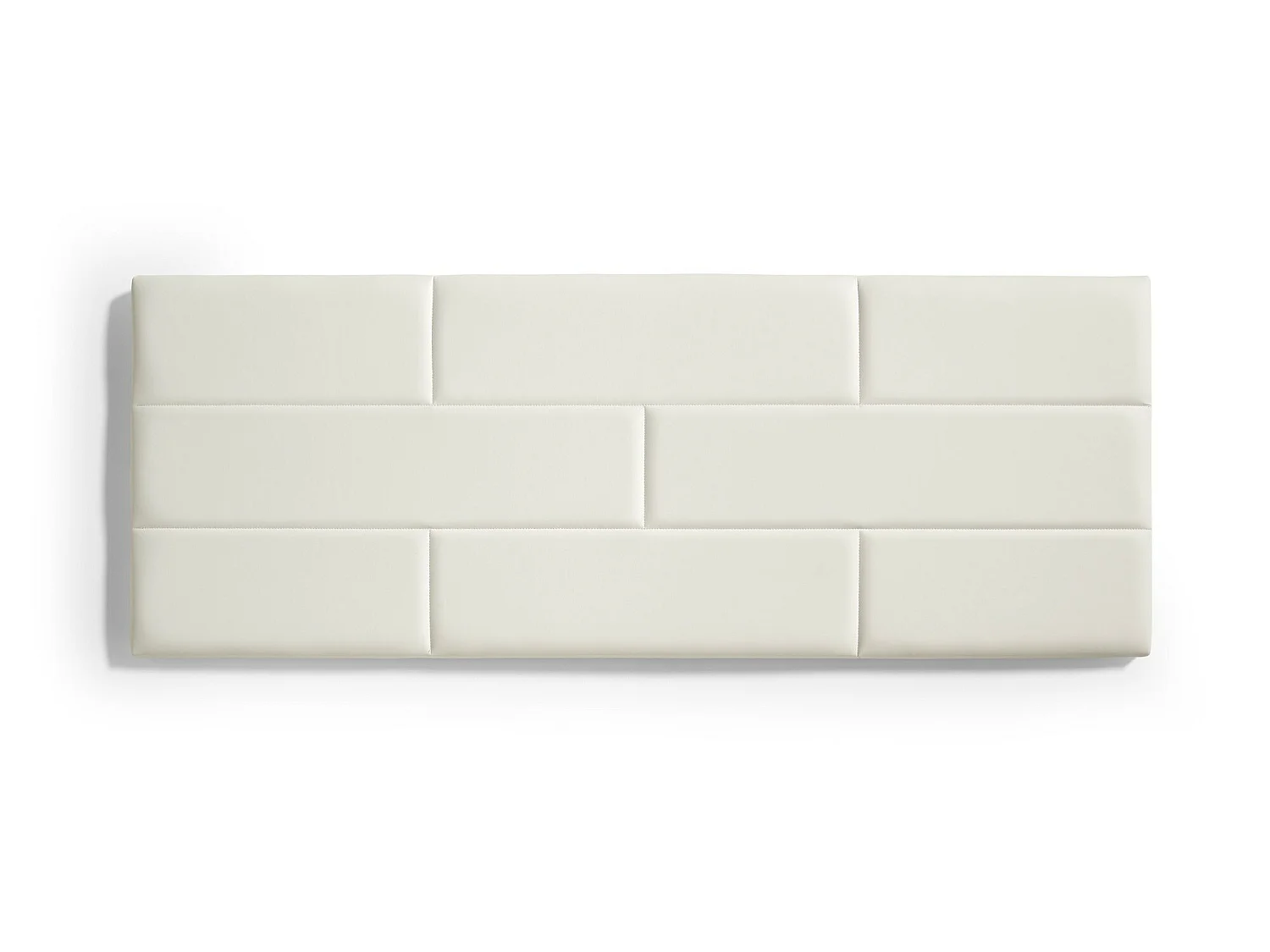 Cabecero de Cama 80 Muro Ladrillos de Polipiel 112x57x5cm Blanco