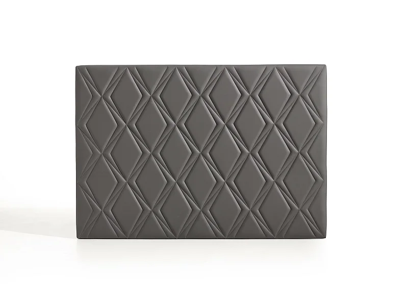 Cabecero Rubí para Cama de 120 de Polipiel Gris 154x115x8..
