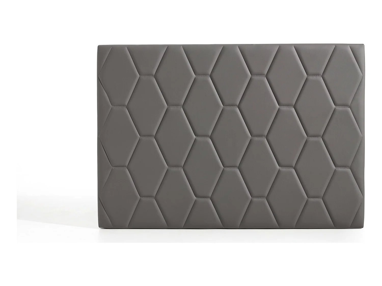 Cabecero Ágata para Cama de 105 de Polipiel Gris 115x115x8..
