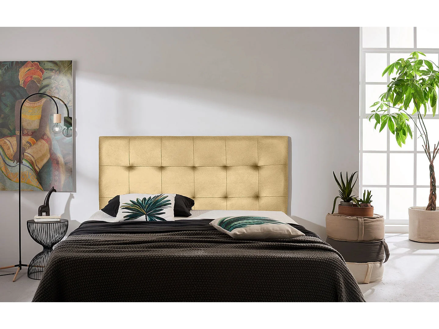 CABECERO ASTER POLIPIEL ORO 190