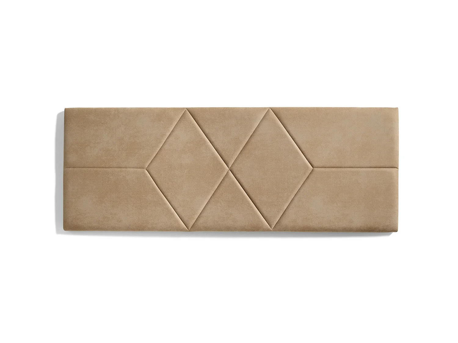 Cabecero de Cama 105 Dos Rombos Tela Antimanchas 112x57x5cm Camel Claro