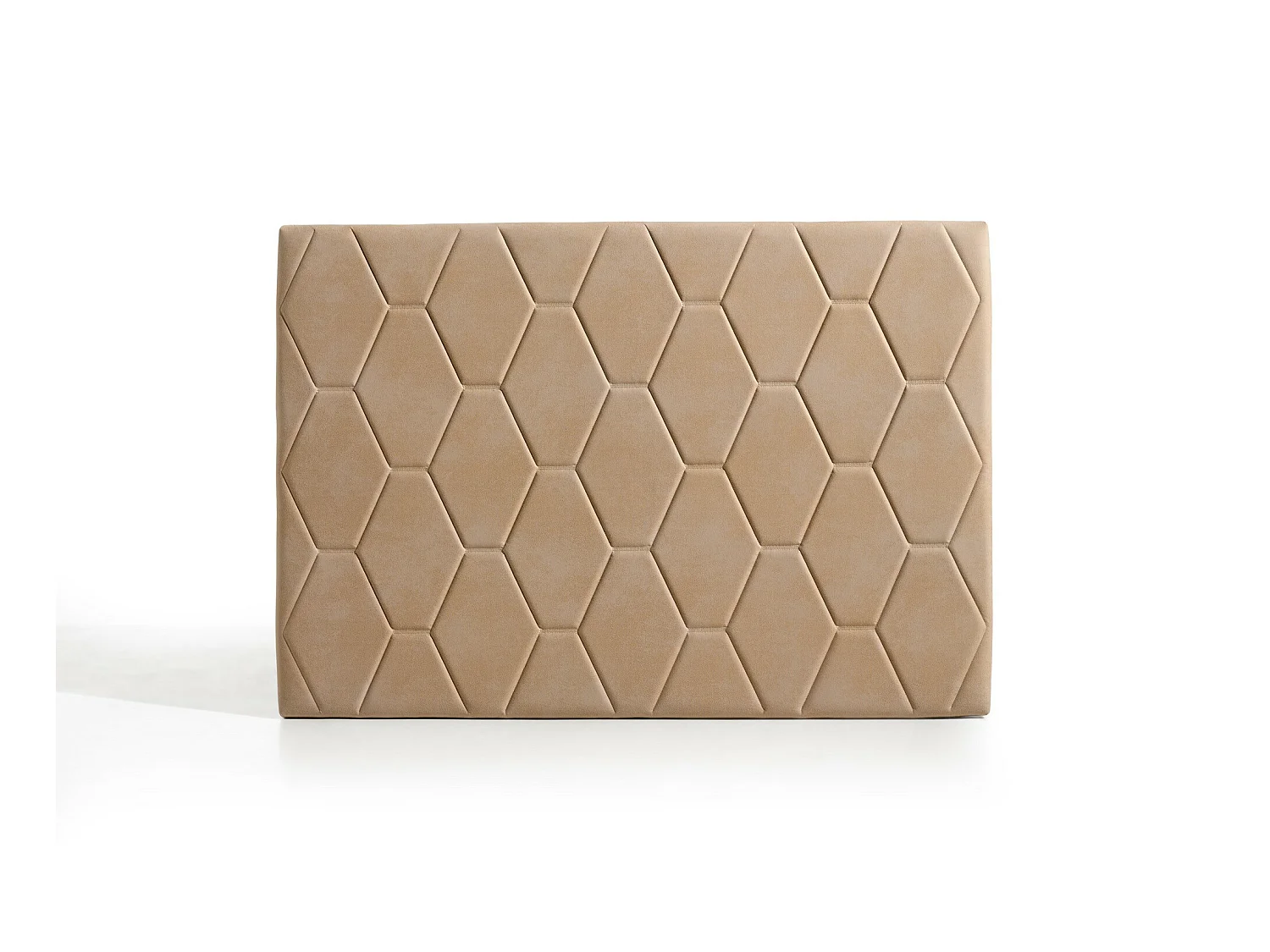 Cabecero Ágata para Cama de 100 de Tela Camel 115x115x8..