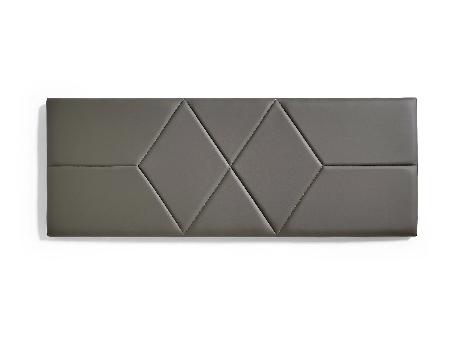 Cabecero de Cama 150 Dos Rombos Polipiel 152x57x5cm Gris