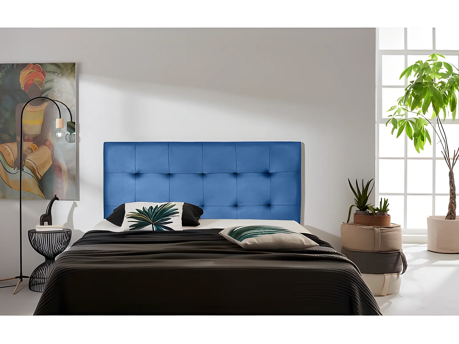 CABECERO ASTER POLIPIEL AZUL 210