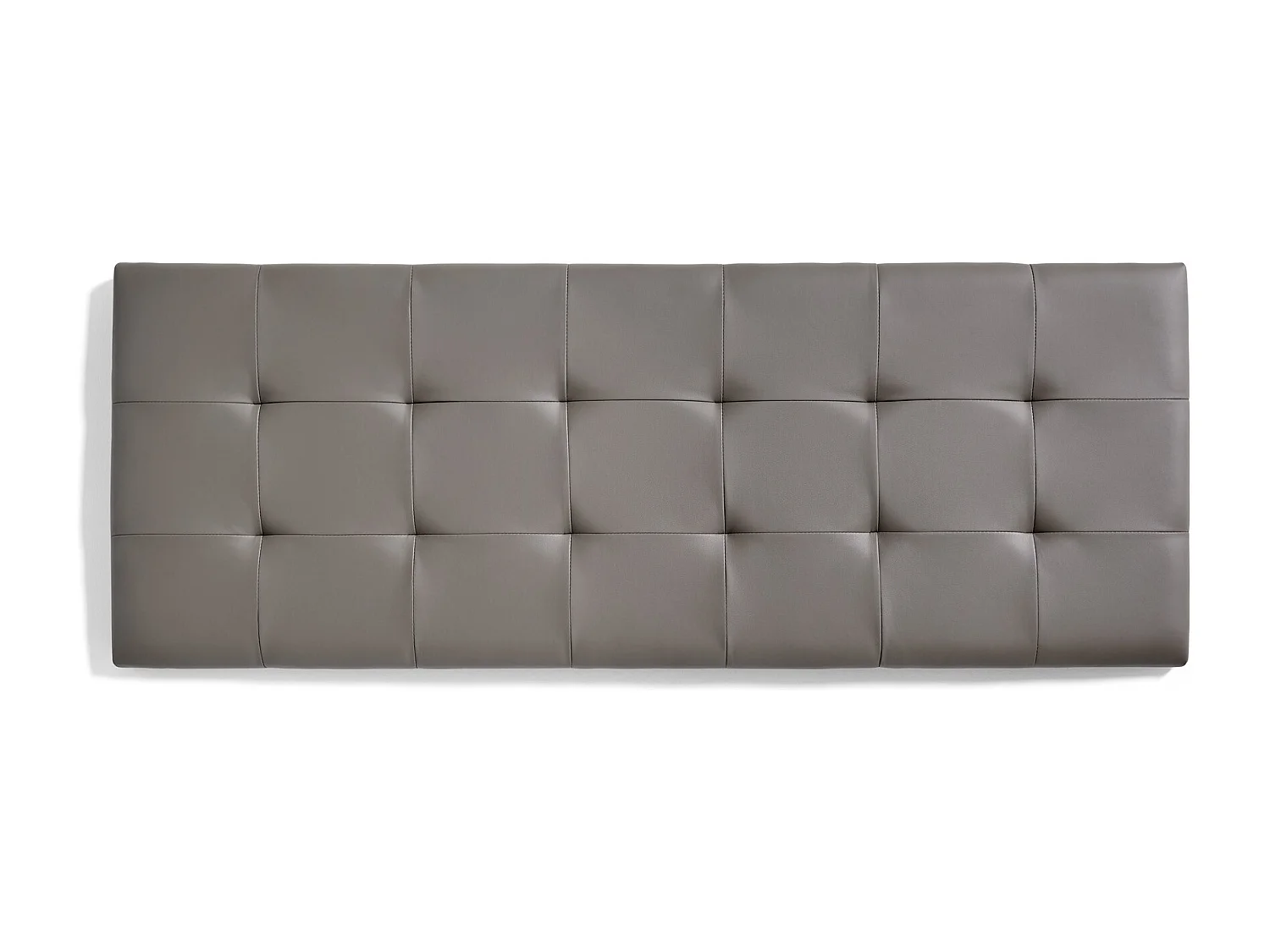 Cabecero de Cama 120 Capitone Cuadros Polipiel 152x57x5cm Gris