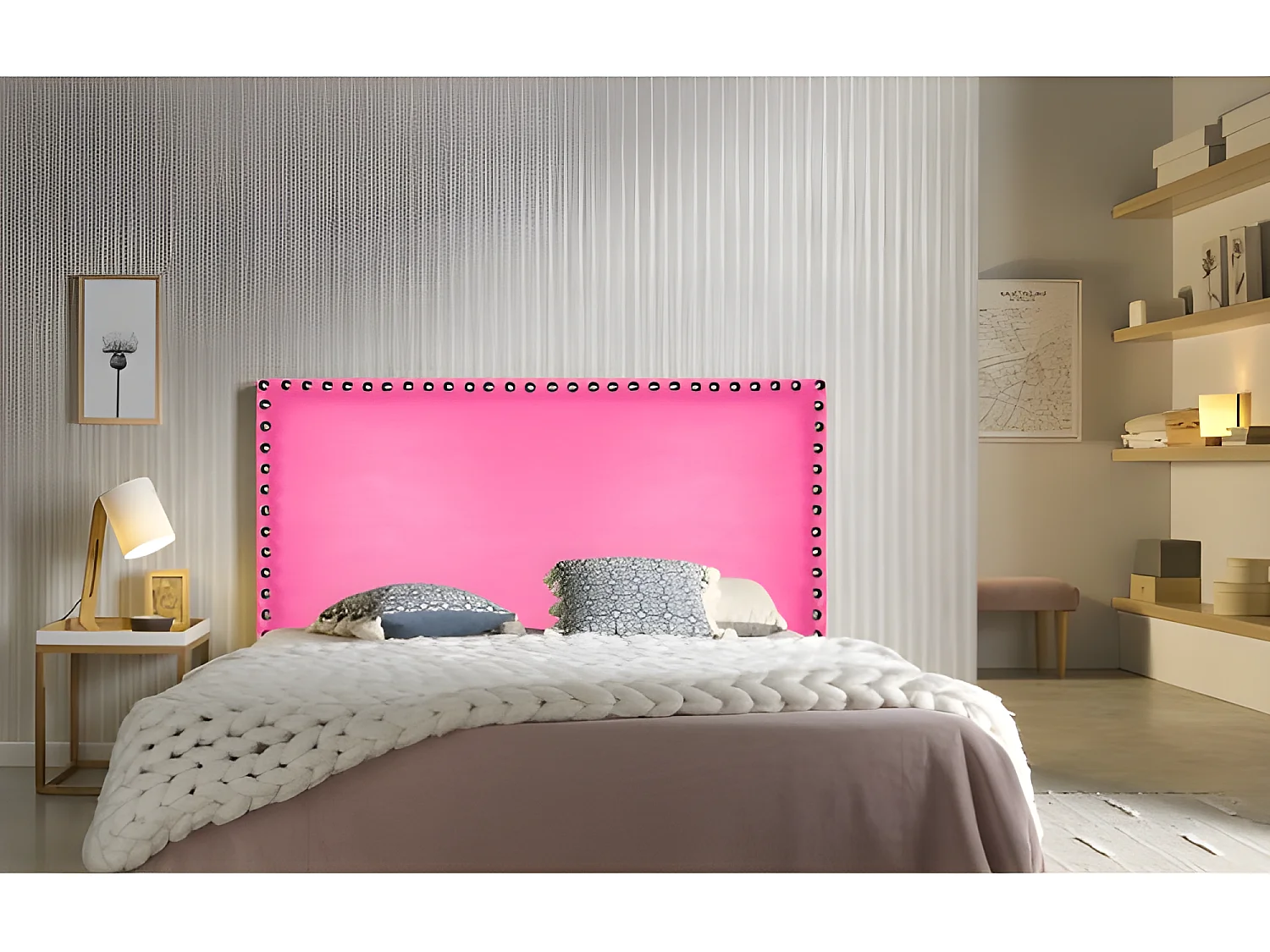 CABECERO LIRIO POLIPIEL ROSA 210