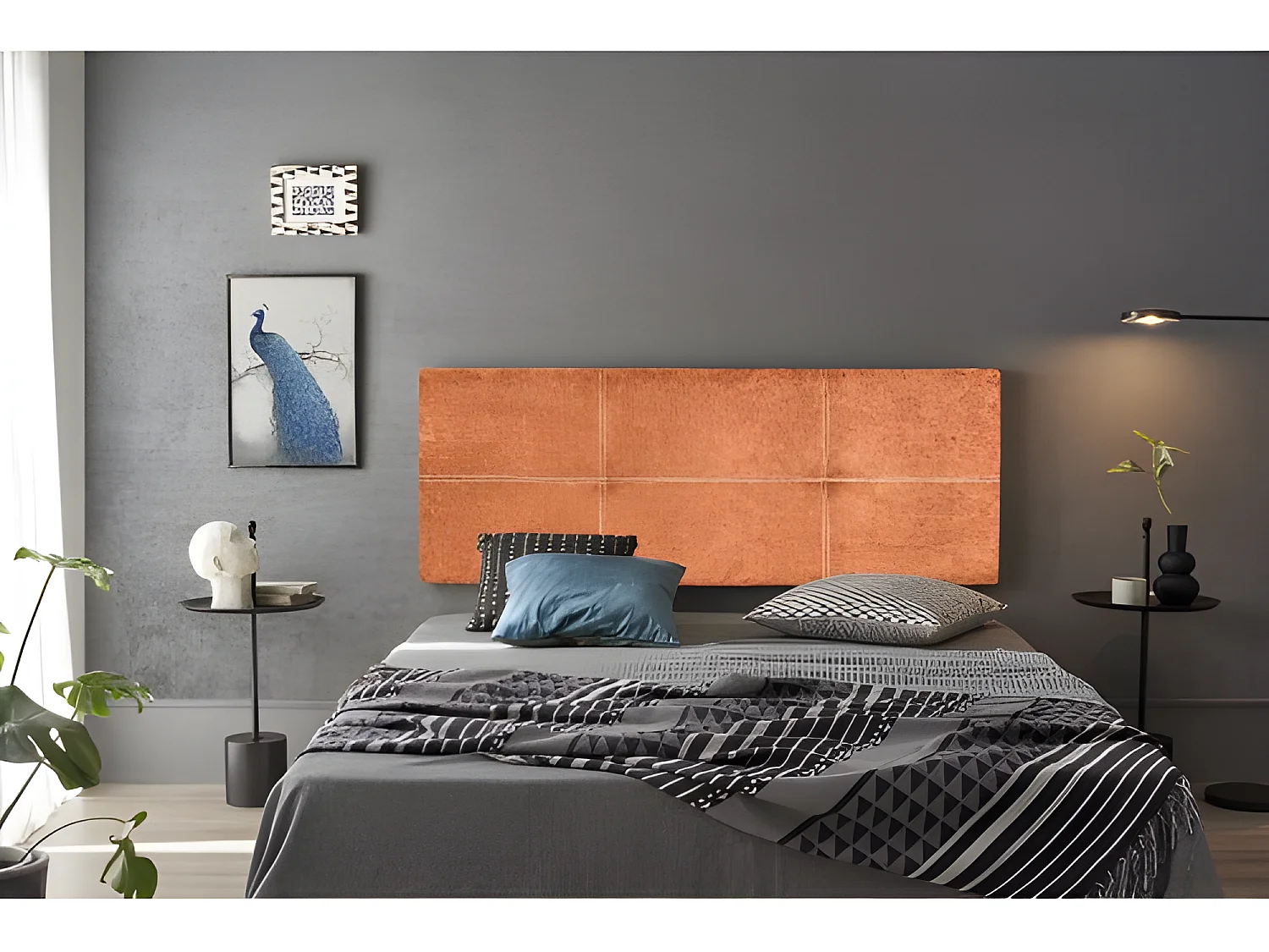 CABECERO DALIA TELA NIDO NARANJA 210