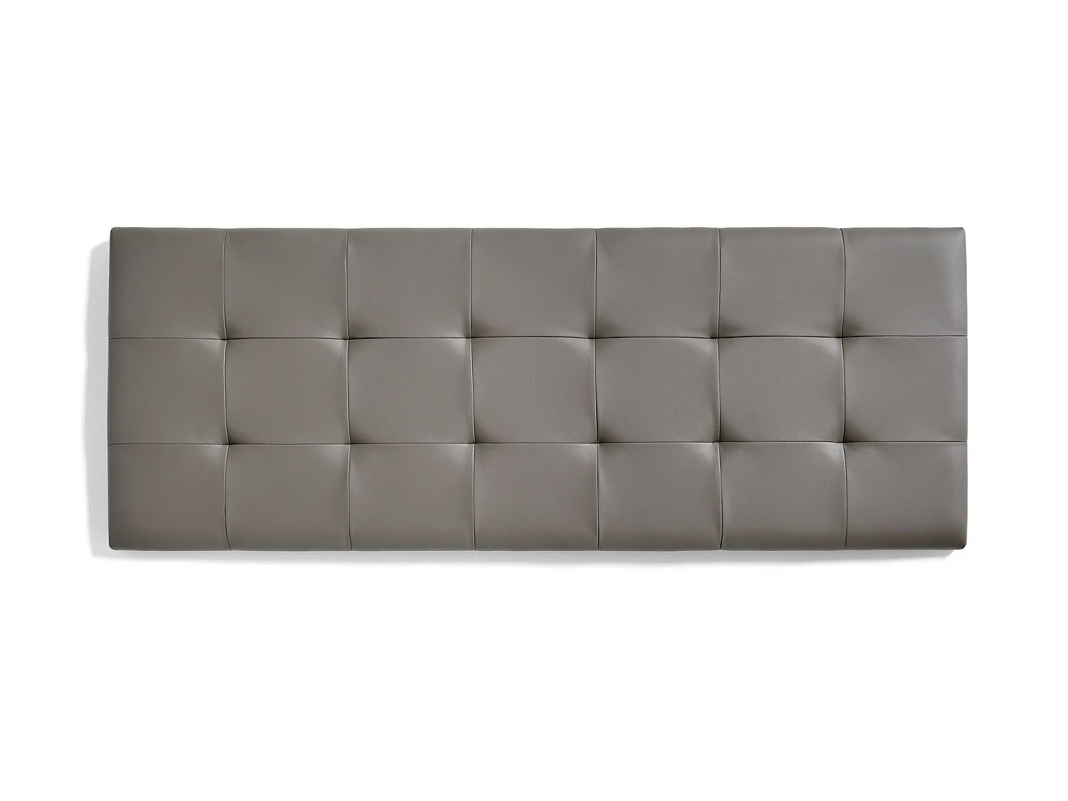 Cabecero de Cama 140 Capitone Cuadros Polipiel 152x57x5cm Gris