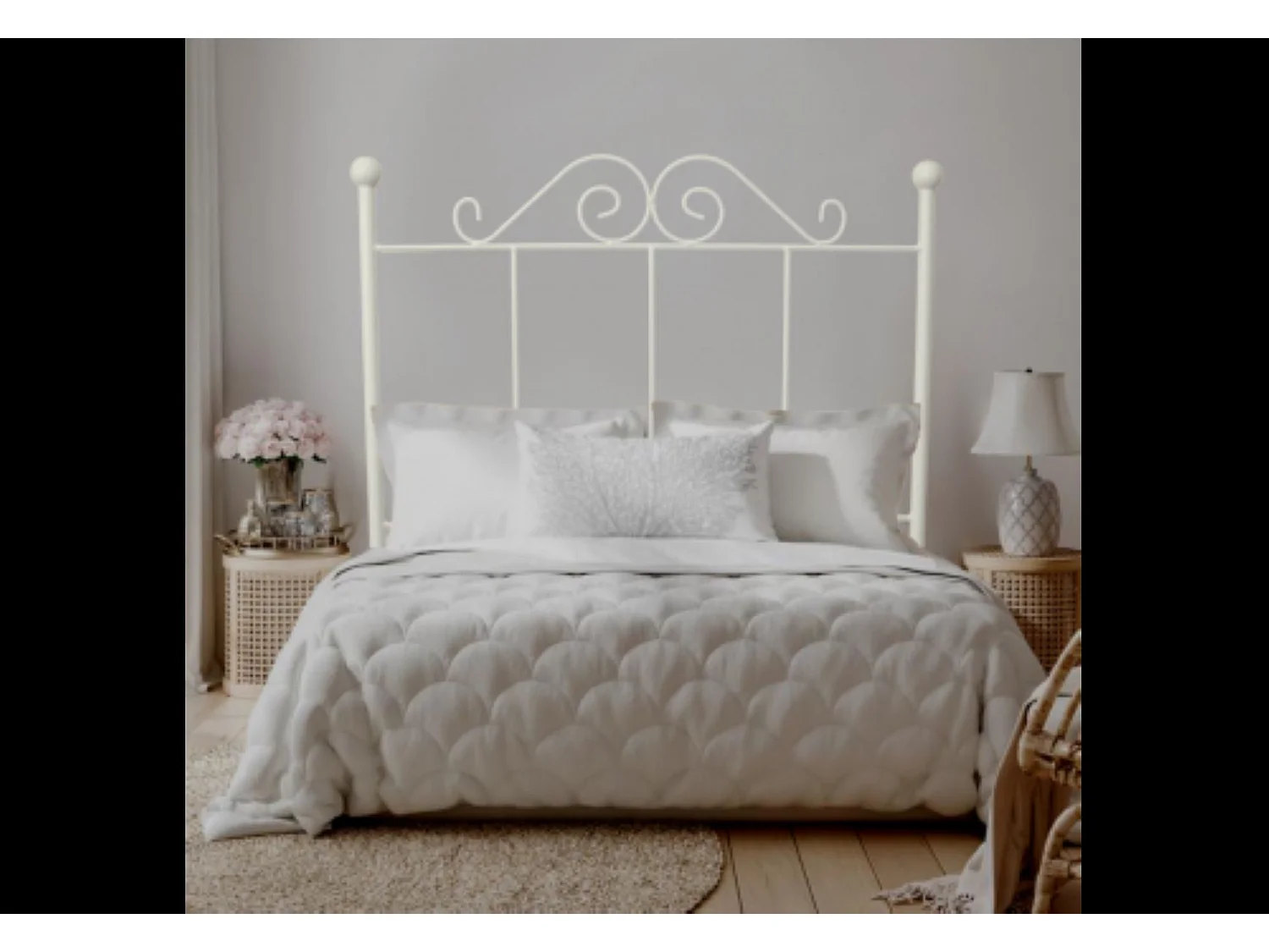 Cabecero Forja Palacio para Cama de 135 Beige 143x125x4..