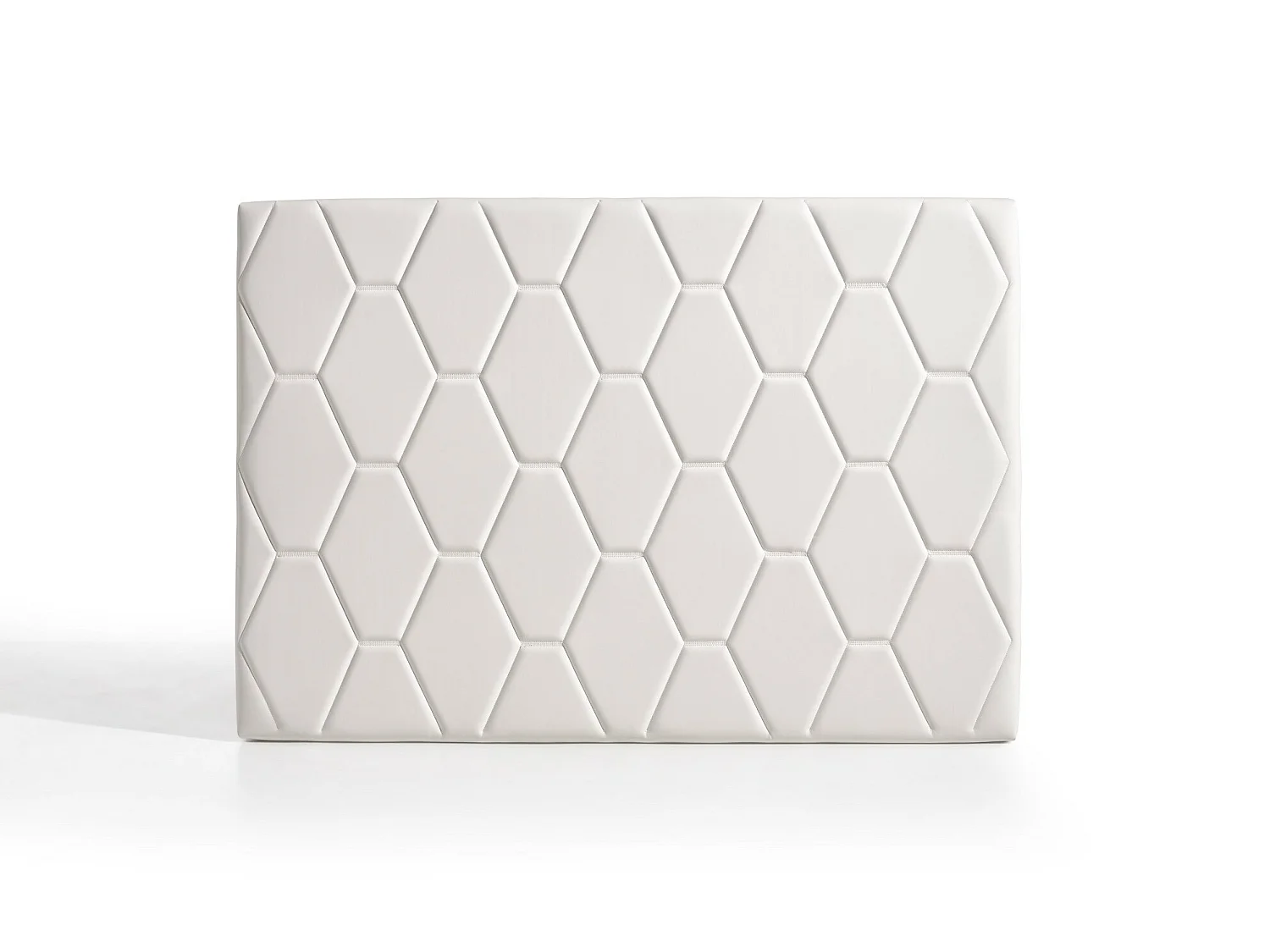 Cabecero Ágata para Cama de 120 de Polipiel Blanco 154x115x8..