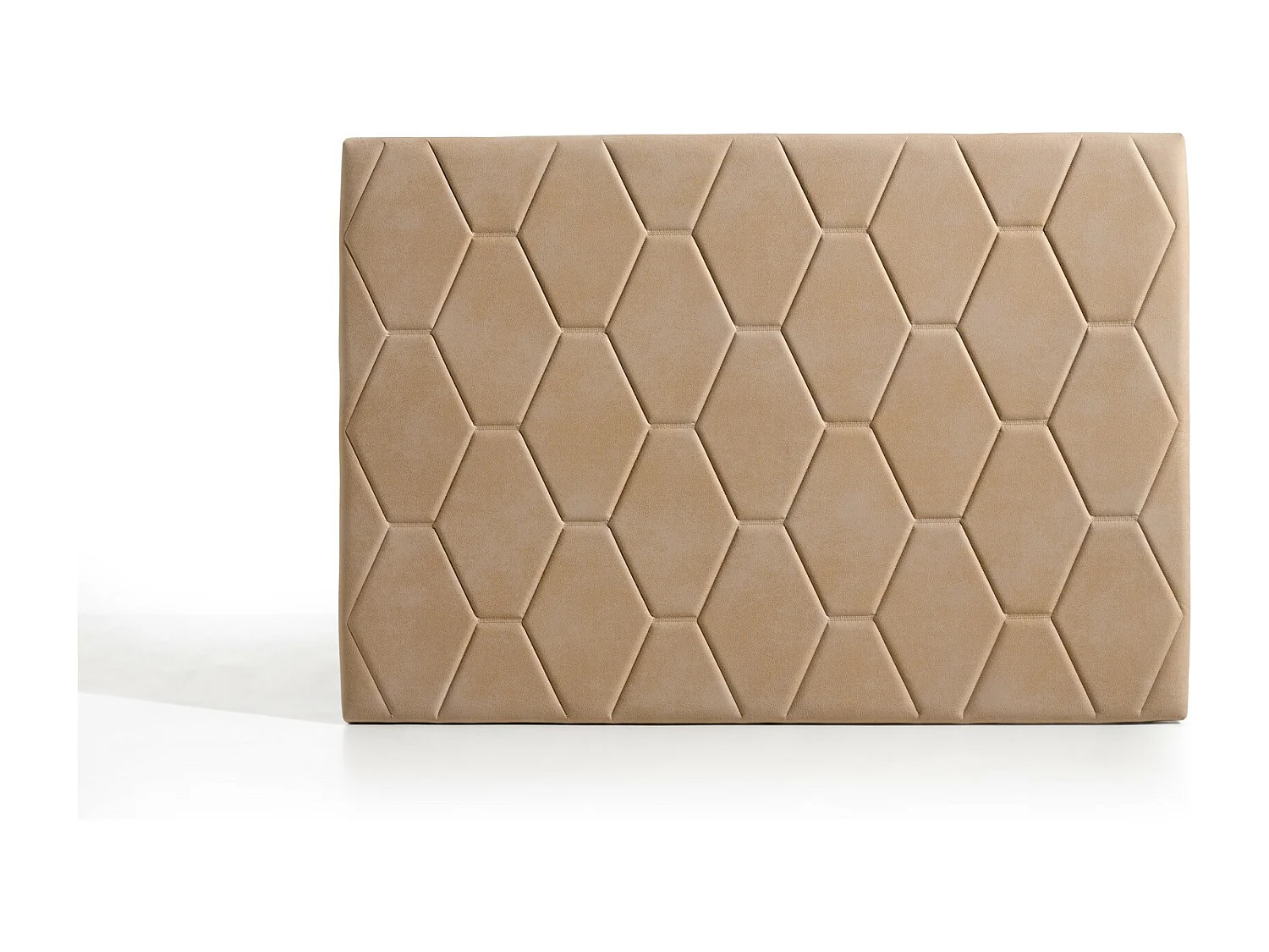 Cabecero Ágata para Cama de 105 de Tela Camel 115x115x8..