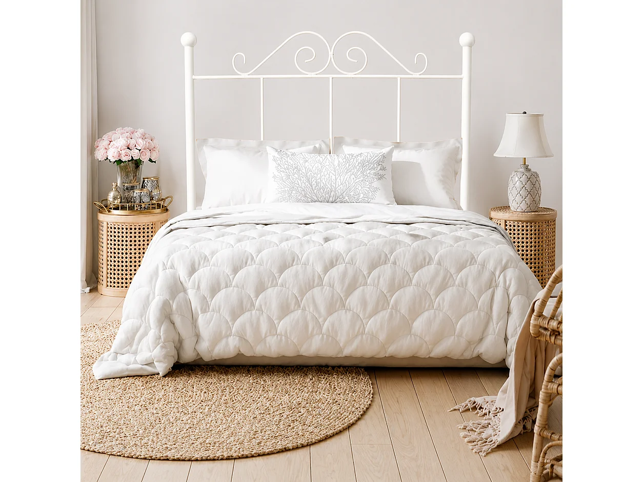 Tête de lit Palacio Forge pour lit 105 Blanc 113x125x4.