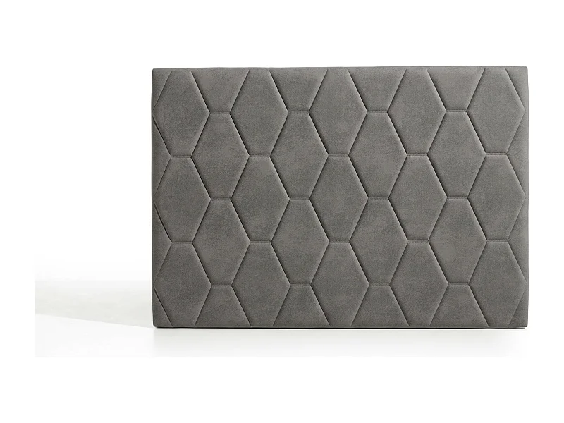 Cabecero Ágata para Cama de 150 de Tela Gris 154x115x8..