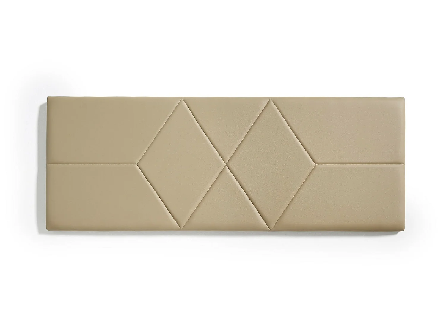 Cabecero de Cama 120 Dos Rombos Polipiel 152x57x5cm Camel Claro