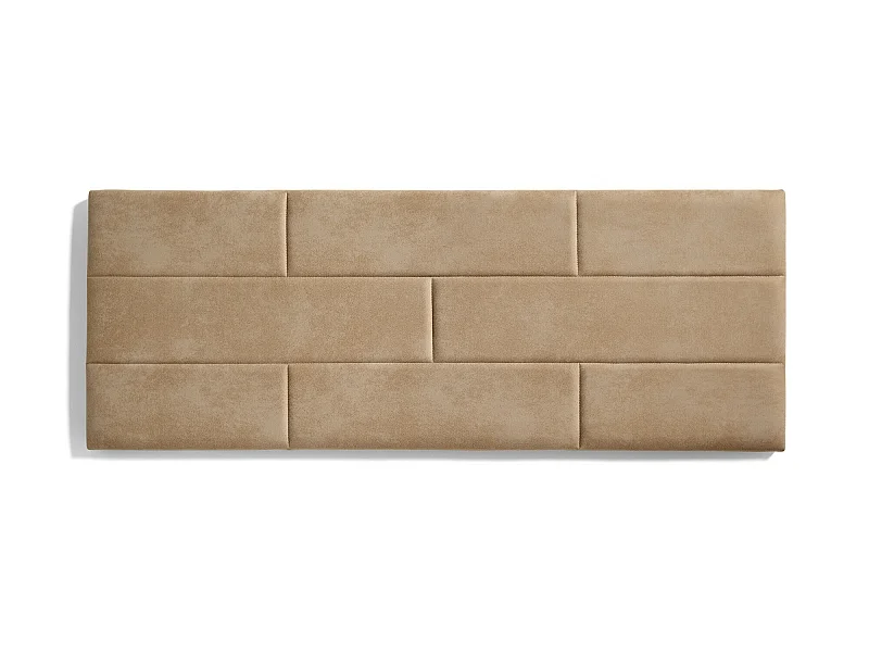 Cabecero de Cama 130 Muro Ladrillos Tela Antimanchas 152x57x5cm Camel Claro