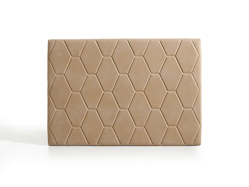 Cabecero Ágata para Cama de 120 de Tela Camel 154x115x8..