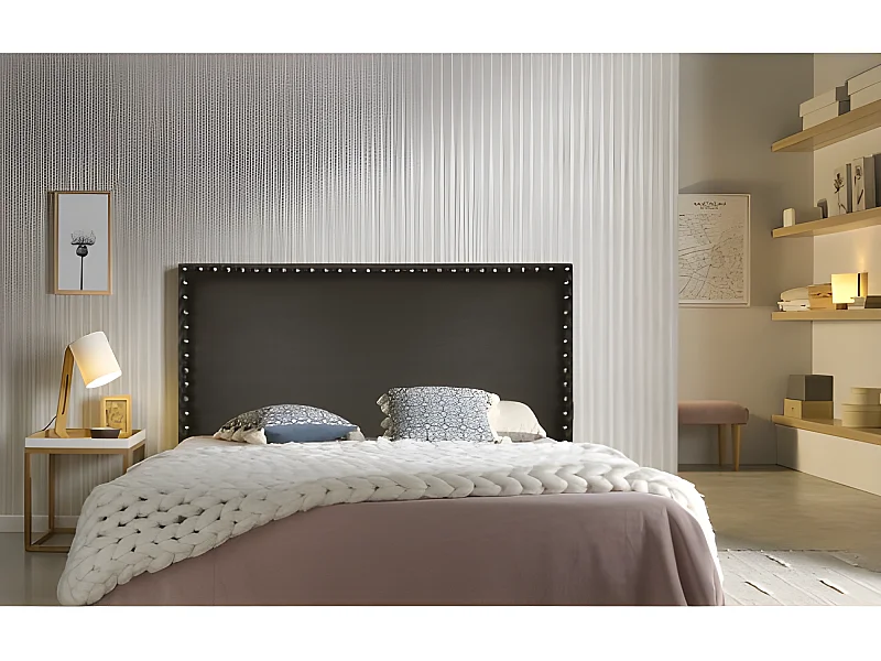 CABECERO LIRIO POLIPIEL CHOCOLATE 90