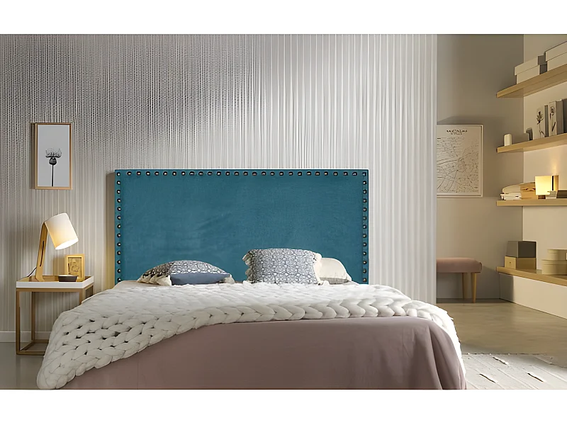 CABECERO LIRIO TELA AZUL 210