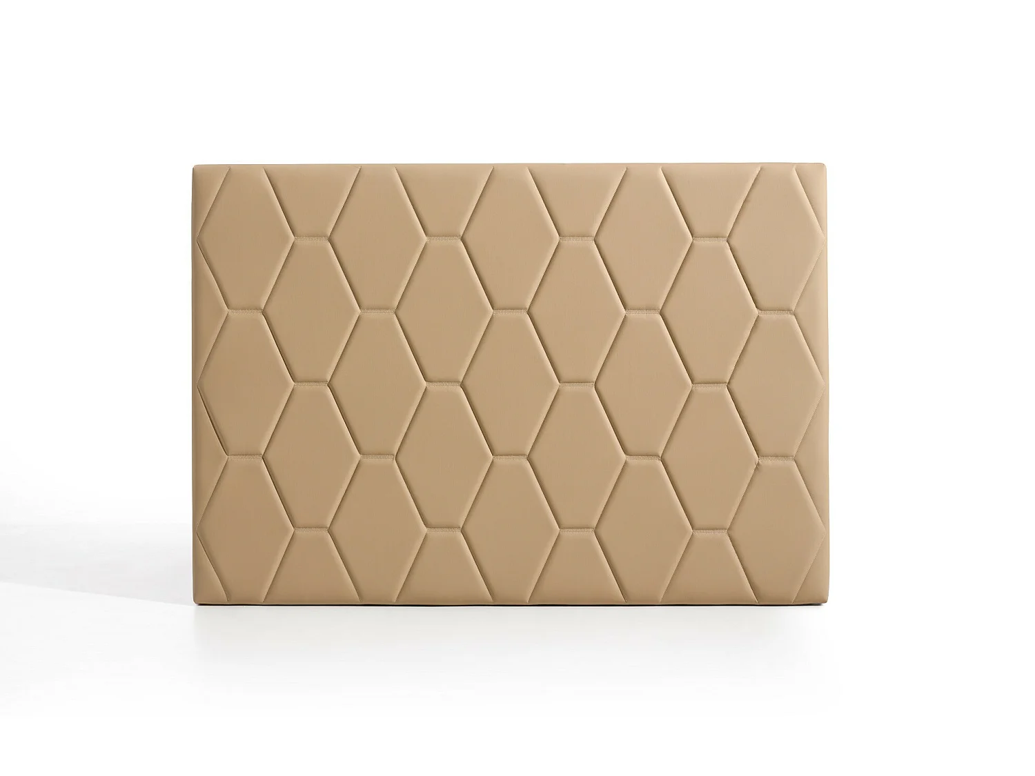 Cabecero Ágata para Cama de 90 de Polipiel Camel 115x115x8..