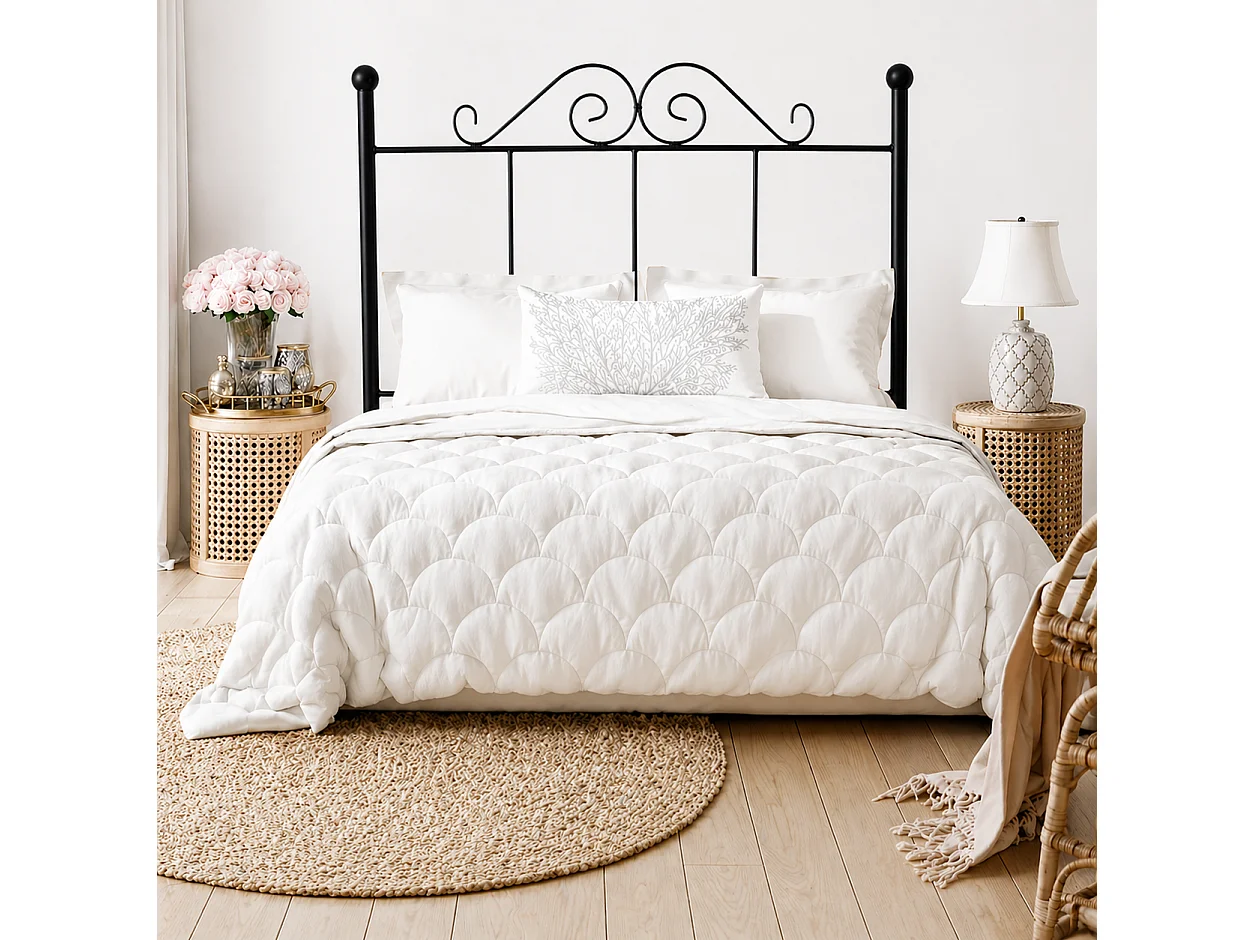 Tête de lit Palacio Forge pour lit 105 noir 113x125x4.