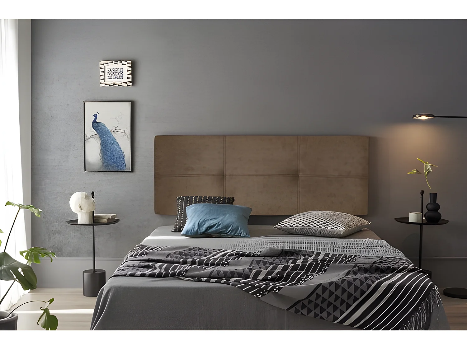 CABECERO DALIA TELA MAGNOLIA CHOCOLATE 100