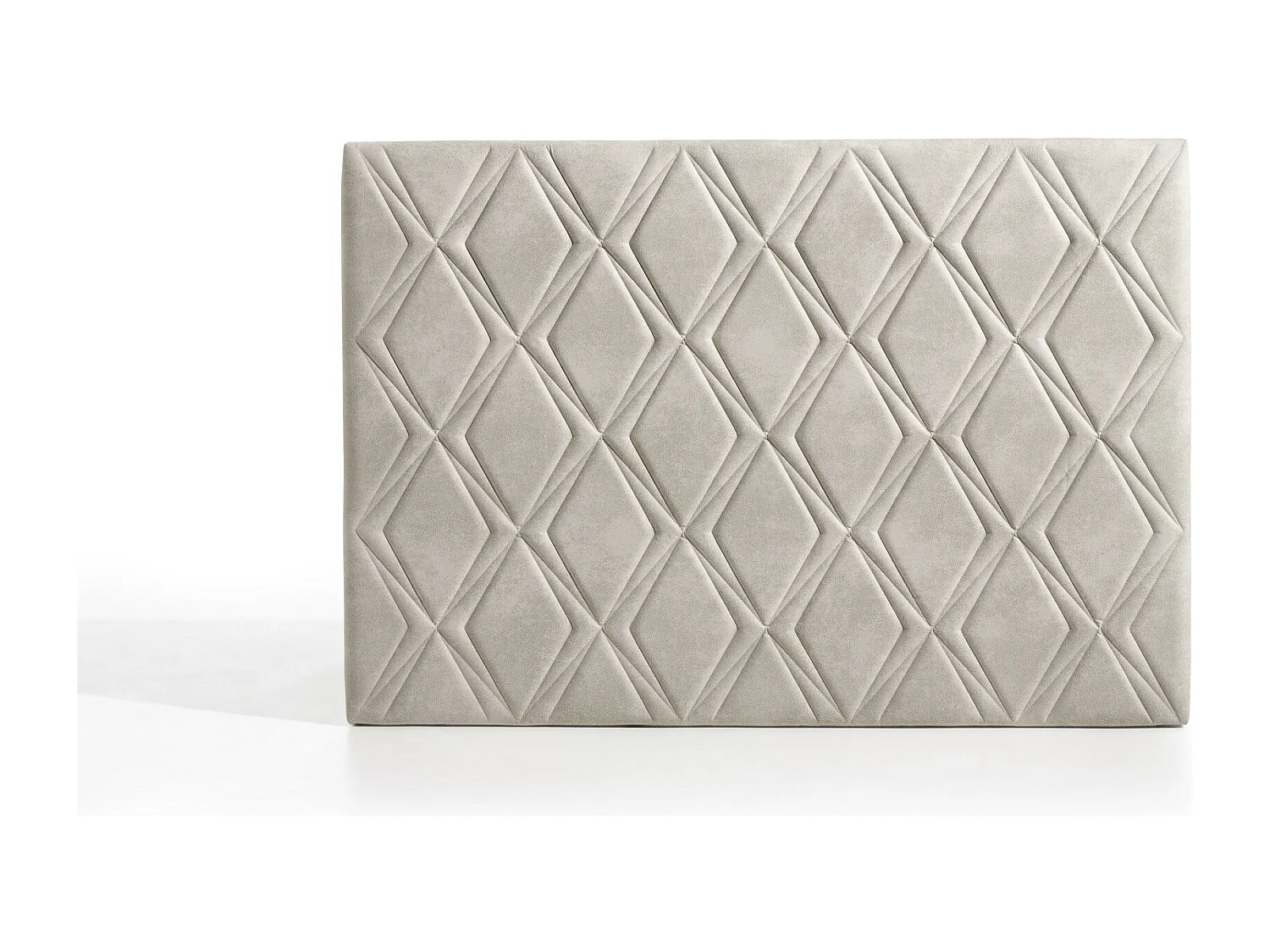 Cabecero Rubí para Cama de 100 de Tela Blanco Roto 115x115x8..