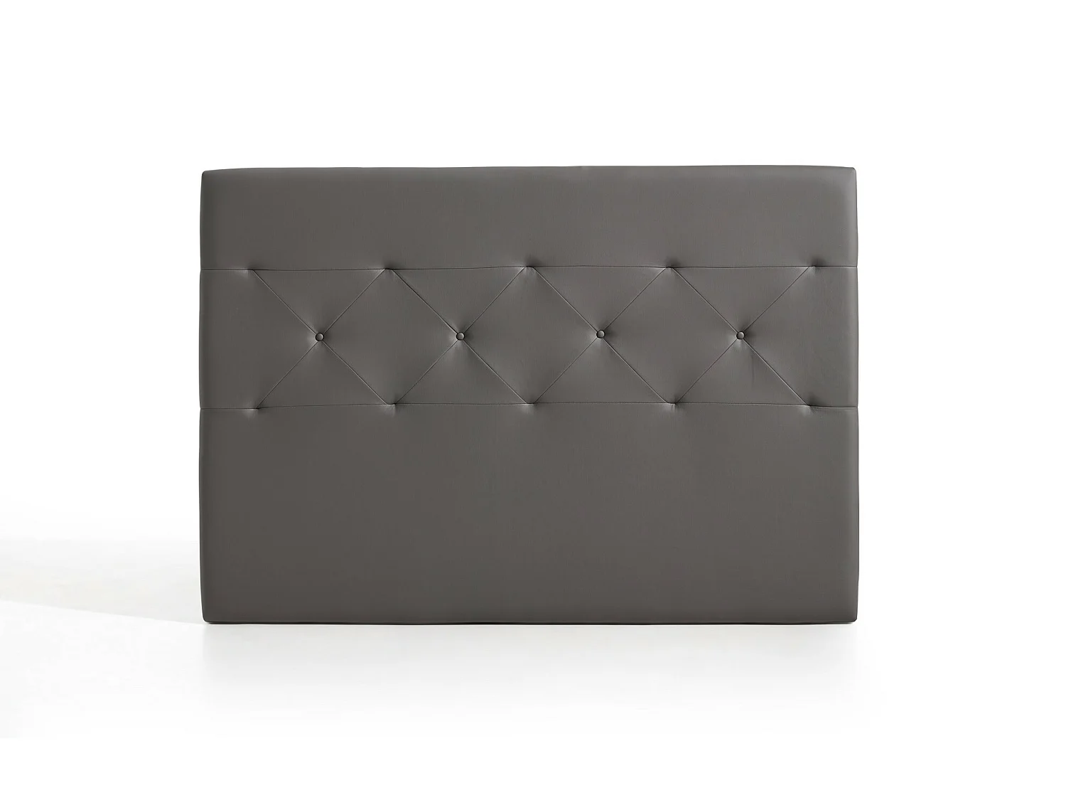 Cabecero Zafiro para Cama de 100 de Polipiel Gris 115x115x8..