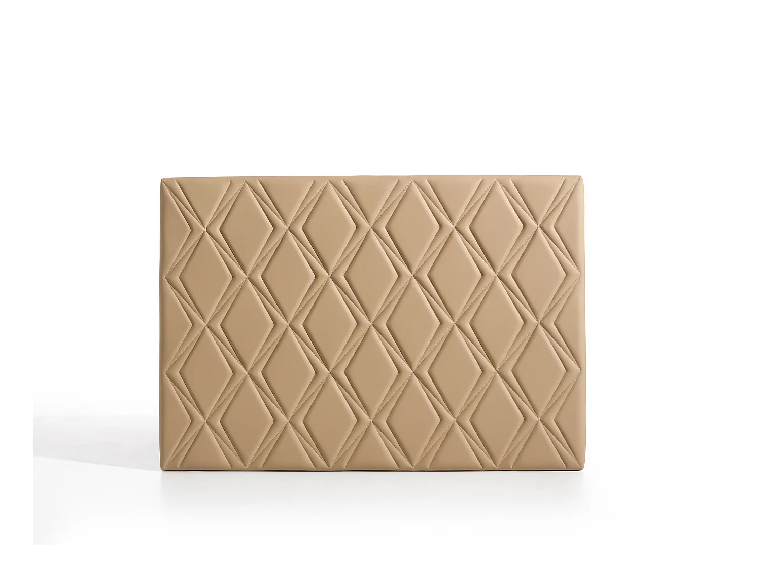 Cabecero Rubí para Cama de 100 de Polipiel Camel 115x115x8..