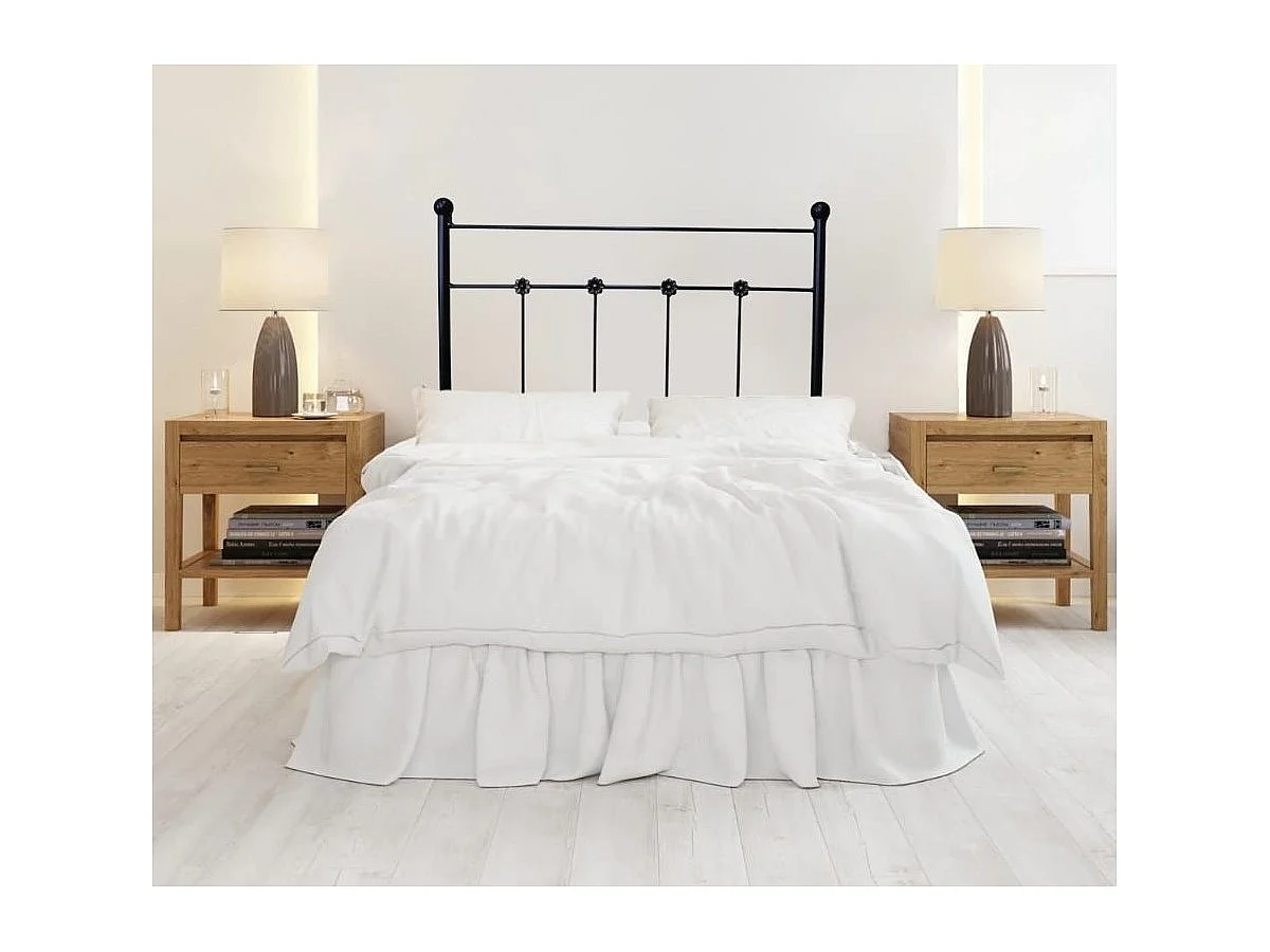 Tête de lit Ducal Forge pour lit 105 Noir 113x125x4.