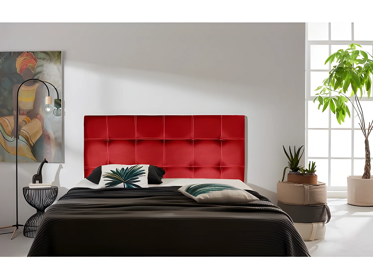 CABECERO IRIS POLIPIEL ROJO 170