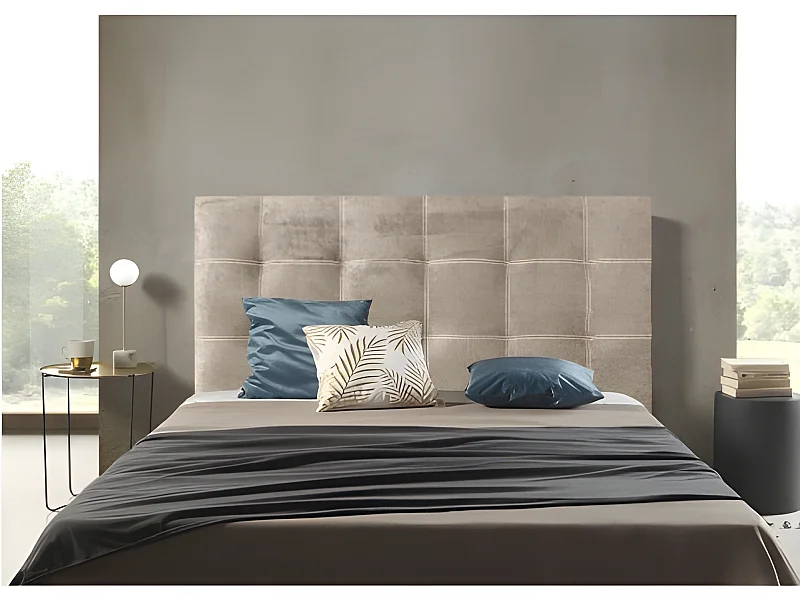 CABECERO IRIS TELA BEIGE 130