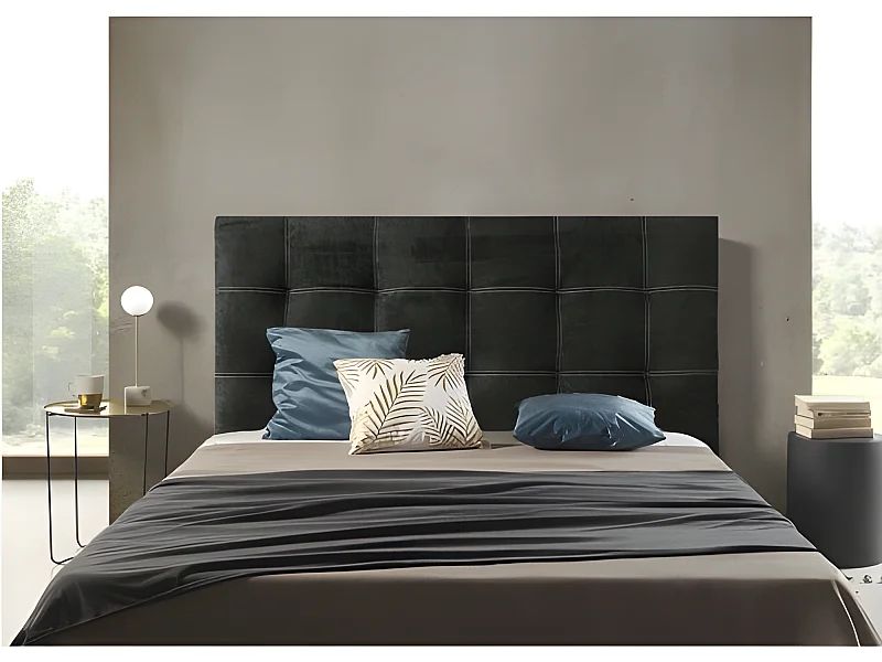 CABECERO IRIS TELA NEGRO 190