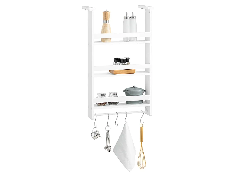 Especiero de Pared en 3 Niveles, Estantería para Botes de Especias, Blanco FRG150-W SoBuy ES