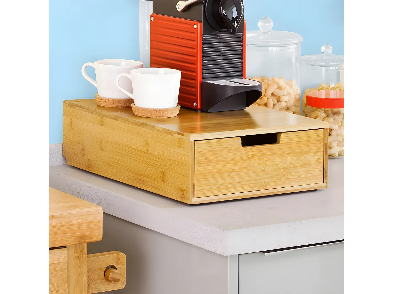 Soporte para Cápsulas de Café de Bambú, Café cajón de almacenamiento, FRG83-N SoBuy ES