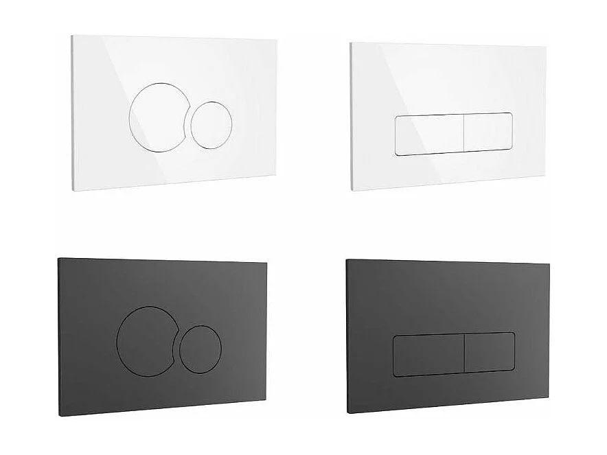 PACK inodoro suspendido cerámica PISA con cisterna y pulsador Blanco redondo