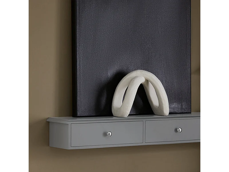 SoBuy Meuble d’entrée de Rangement, Étagère Murale 2 tiroirs, Armoire à clés, Porte-clés L93xP15xH10cm -Gris, FRG43-L-HG